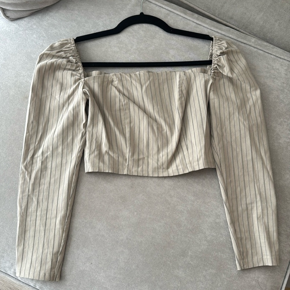 Urban outfitters crop long sleeve crop top